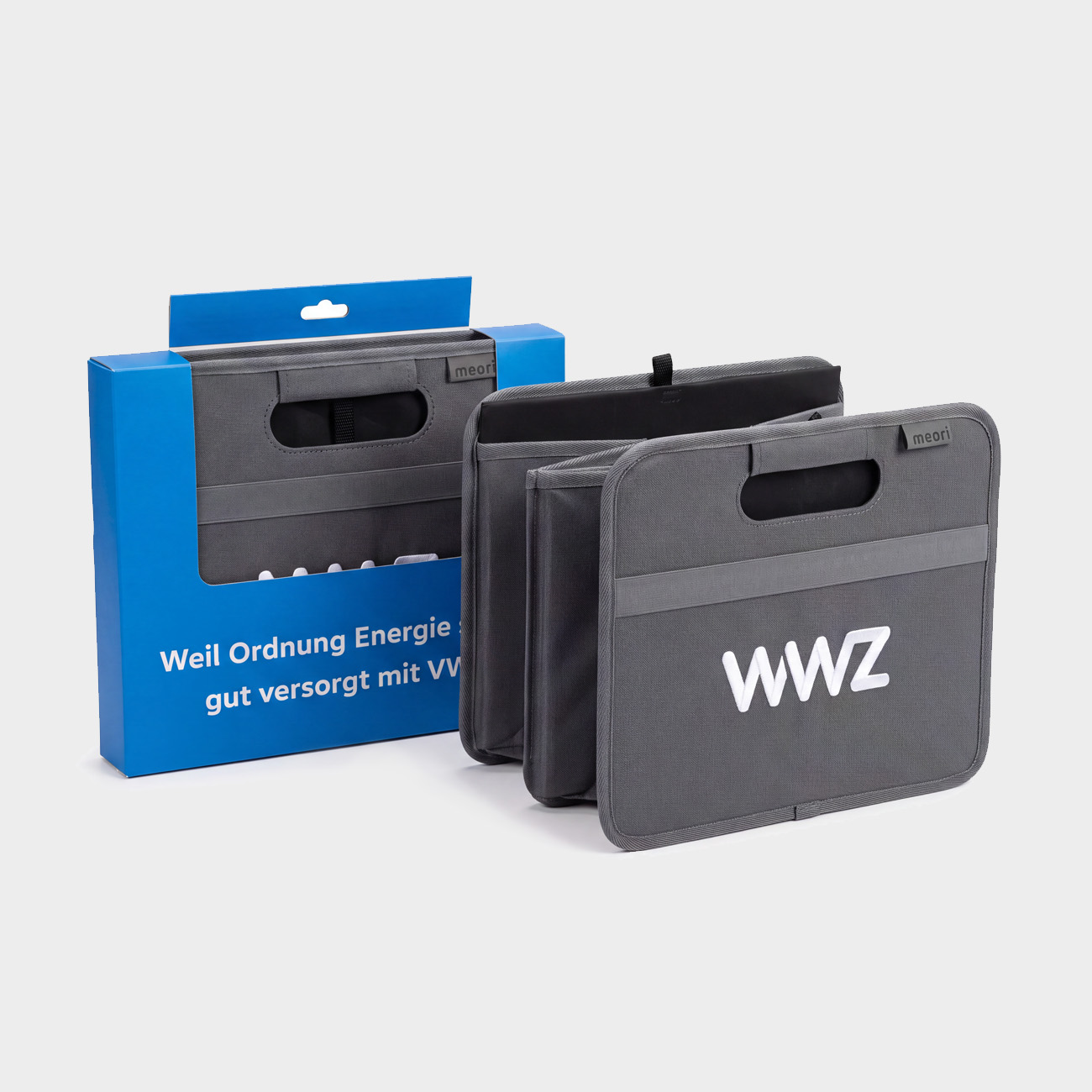 Individuell gebrandete meori Faltbox für WWZ
